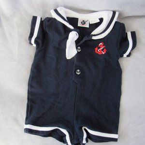 nautical sailor baby romper 6-9 months